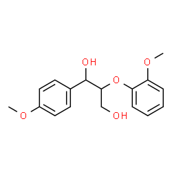 ChemSpider 2D Image | 2-(2-Methoxyphenoxy)-1-(4-methoxyphenyl)-1,3-propanediol | C17H20O5