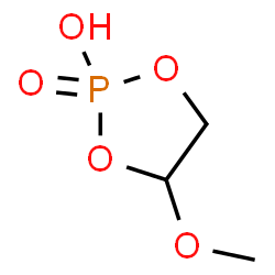 ChemSpider 2D Image | 4-Methoxy-1,3,2-dioxaphospholan-2-ol 2-oxide | C3H7O5P
