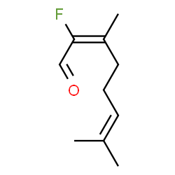 ChemSpider 2D Image | (2E)-2-Fluoro-3,7-dimethyl-2,6-octadienal | C10H15FO