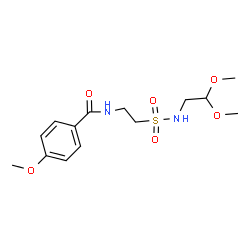 ChemSpider 2D Image | N-{2-[(2,2-Dimethoxyethyl)sulfamoyl]ethyl}-4-methoxybenzamide | C14H22N2O6S