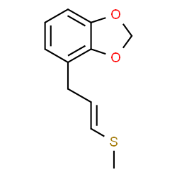 ChemSpider 2D Image | 4-[(2E)-3-(Methylsulfanyl)-2-propen-1-yl]-1,3-benzodioxole | C11H12O2S