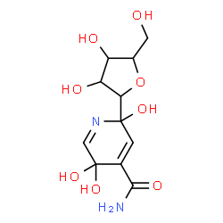 ChemSpider 2D Image | 1,4-Anhydro-1-(4-carbamoyl-2,5,5-trihydroxy-2,5-dihydro-2-pyridinyl)pentitol | C11H16N2O8