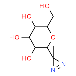ChemSpider 2D Image | 1,5-Anhydro-1-(3-methyl-3H-diaziren-3-yl)hexitol | C8H14N2O5