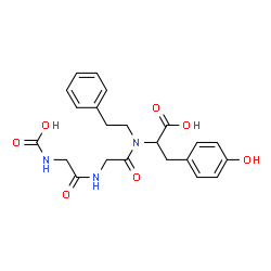 ChemSpider 2D Image | N-Carboxyglycylglycyl-N-(2-phenylethyl)tyrosine | C22H25N3O7
