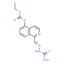 ChemSpider 2D Image | 1-[(E)-(Carbamothioylhydrazono)methyl]-5-isoquinolinyl ethyl carbonate | C14H14N4O3S