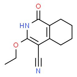 ChemSpider 2D Image | 3-Ethoxy-1-oxo-1,2,5,6,7,8-hexahydro-4-isoquinolinecarbonitrile | C12H14N2O2