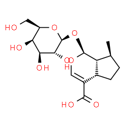 ChemSpider 2D Image | (1S,4aS,7S,7aR)-1-(beta-D-Galactopyranosyloxy)-7-methyl-1,4a,5,6,7,7a-hexahydrocyclopenta[c]pyran-4-carboxylic acid | C16H24O9