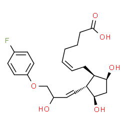 ChemSpider 2D Image | (5Z)-7-{(1R,2R,3R,5S)-2-[4-(4-Fluorophenoxy)-3-hydroxy-1-buten-1-yl]-3,5-dihydroxycyclopentyl}-5-heptenoic acid | C22H29FO6