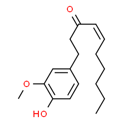 ChemSpider 2D Image | (4Z)-1-(4-Hydroxy-3-methoxyphenyl)-4-decen-3-one | C17H24O3