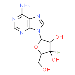 ChemSpider 2D Image | 9-(3-C-Fluoropentofuranosyl)-9H-purin-6-amine | C10H12FN5O4