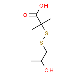 ChemSpider 2D Image | 2-[(2-Hydroxypropyl)disulfanyl]-2-methylpropanoic acid | C7H14O3S2