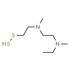 ChemSpider 2D Image | 2-[{2-[Ethyl(methyl)amino]ethyl}(methyl)amino]ethyl hydrodisulfide | C8H20N2S2