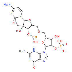ChemSpider 2D Image | [2-[[5-(2-amino-6-oxo-3H-purin-9-yl)-3-hydroxy-4-phosphonooxy-tetrahydrofuran-2-yl]methoxymethyl]-5-(4-amino-2-oxo-pyrimidin-1-yl)-4-ethyl-4-hydroxy-tetrahydrofuran-3-yl]oxyphosphinous acid | C21H30N8O13P2