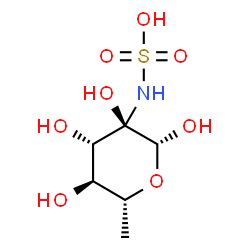 ChemSpider 2D Image | 6-Deoxy-2-C-(sulfoamino)-beta-D-glucopyranose | C6H13NO8S