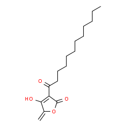 ChemSpider 2D Image | 3-Dodecanoyl-4-hydroxy-5-methylene-2(5H)-furanone | C17H26O4