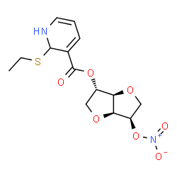 ChemSpider 2D Image | 1,4:3,6-Dianhydro-2-O-{[2-(ethylsulfanyl)-1,2-dihydro-3-pyridinyl]carbonyl}-5-O-nitro-D-glucitol | C14H18N2O7S