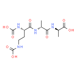ChemSpider 2D Image | N-[(2S)-2,4-Bis(carboxyamino)butanoyl]-D-alanyl-D-alanine | C12H20N4O8