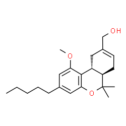 ChemSpider 2D Image | [(6aR,10aR)-1-Methoxy-6,6-dimethyl-3-pentyl-6a,7,10,10a-tetrahydro-6H-benzo[c]chromen-9-yl]methanol | C22H32O3