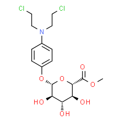 ChemSpider 2D Image | 4-[Bis(2-chloroethyl)amino]phenyl methyl beta-D-glucopyranosiduronate | C17H23Cl2NO7