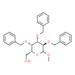 ChemSpider 2D Image | Methyl 2,3,4-tri-O-benzyl-D-galactopyranoside | C28H32O6