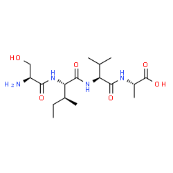 ChemSpider 2D Image | L-Seryl-L-isoleucyl-L-valyl-L-alanine | C17H32N4O6
