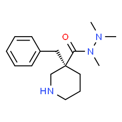 ChemSpider 2D Image | (R)-3-Benzyl-N,N',N'-trimethylpiperidine-3-carbohydrazide | C16H25N3O