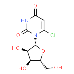 ChemSpider 2D Image | 6-Chlorouridine | C9H11ClN2O6