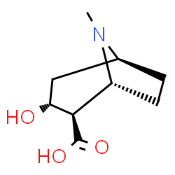ChemSpider 2D Image | (1R,2R,3R,5S)-3-Hydroxy-8-methyl-8-azabicyclo[3.2.1]octane-2-carboxylic acid | C9H15NO3
