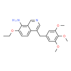 ChemSpider 2D Image | 7-Ethoxy-4-(3,4,5-trimethoxybenzyl)-8-isoquinolinamine | C21H24N2O4