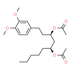 ChemSpider 2D Image | (3R,5S)-O-Methyl-[6]-gingerdiol diacetate | C22H34O6