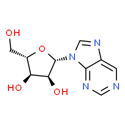 ChemSpider 2D Image | 9-(beta-L-Ribofuranosyl)-9H-purine | C10H12N4O4