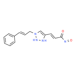 ChemSpider 2D Image | (2E)-N-Oxo-3-{1-[(2E)-3-phenyl-2-propen-1-yl]-2,3-dihydro-1H-1,2,3-triazol-4-yl}acrylamide | C14H14N4O2