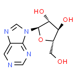 ChemSpider 2D Image | 9-(alpha-L-Arabinofuranosyl)-9H-purine | C10H12N4O4