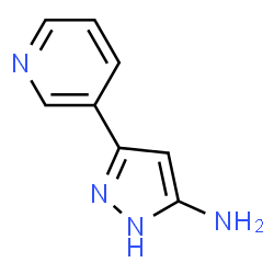 ChemSpider 2D Image | 3-pyridin-3-yl-1H-pyrazol-5-amine | C8H8N4