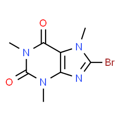 ChemSpider 2D Image | 8-Bromocaffeine | C8H9BrN4O2