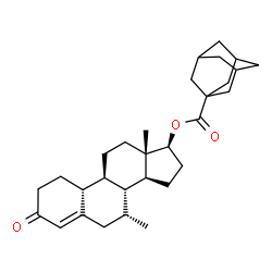 ChemSpider 2D Image | (7alpha,17beta)-7-Methyl-3-oxoestr-4-en-17-yl 1-adamantanecarboxylate | C30H42O3