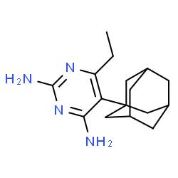 ChemSpider 2D Image | 2,4-diamino-5-(1-adamantyl)-6-ethylpyrimidine | C16H24N4