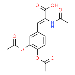ChemSpider 2D Image | (2Z)-2-Acetamido-3-(3,4-diacetoxyphenyl)acrylic acid | C15H15NO7