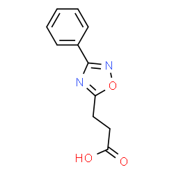 ChemSpider 2D Image | 3-(3-Phenyl-1,2,4-oxadiazol-5-yl)propanoic acid | C11H10N2O3