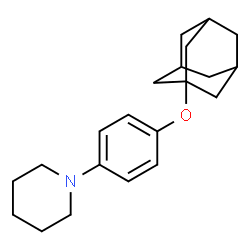 ChemSpider 2D Image | 1-[4-(Adamantan-1-yloxy)phenyl]piperidine | C21H29NO