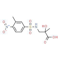 ChemSpider 2D Image | 2-Hydroxy-2-methyl-3-{[(3-methyl-4-nitrophenyl)sulfonyl]amino}propanoic acid | C11H14N2O7S