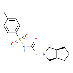 ChemSpider 2D Image | N-[(3aR,6aS)-Hexahydrocyclopenta[c]pyrrol-2(1H)-ylcarbamoyl]-4-methylbenzenesulfonamide | C15H21N3O3S
