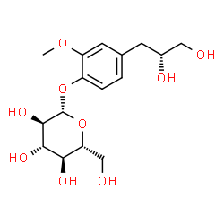 ChemSpider 2D Image | 4-[(2R)-2,3-Dihydroxypropyl]-2-methoxyphenyl beta-D-glucopyranoside | C16H24O9