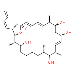 ChemSpider 2D Image | (3E,5E,7R,8S,10S,11E,13S,14R,15S,20R,21S,22S)-22-[(2S,3Z)-3,5-Hexadien-2-yl]-8,10,14,20-tetrahydroxy-7,13,15,21-tetramethyloxacyclodocosa-3,5,11-trien-2-one | C31H50O6