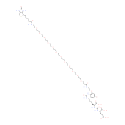 ChemSpider 2D Image | N-{[(1S)-5-({[4-Bromo-2-({4,44-dioxo-48-[(3aS,4S,6aR)-2-oxohexahydro-1H-thieno[3,4-d]imidazol-4-yl]-7,10,13,16,19,22,25,28,31,34,37,40-dodecaoxa-3,43-diazaoctatetracont-1-yl}oxy)phenyl]carbamoyl}amino
)-1-carboxypentyl]carbamoyl}-L-glutamic acid | C58H97BrN8O24S