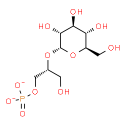 ChemSpider 2D Image | (2R)-2-(alpha-D-Glucopyranosyloxy)-3-hydroxypropyl phosphate | C9H17O11P
