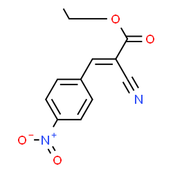 ChemSpider 2D Image | Ethyl alpha-cyano-4-nitro-trans-cinnamate | C12H10N2O4