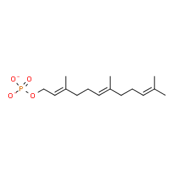 ChemSpider 2D Image | (2E,6E)-3,7,11-Trimethyl-2,6,10-dodecatrien-1-yl phosphate | C15H25O4P