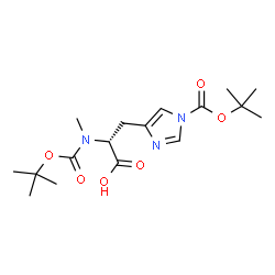 ChemSpider 2D Image | N-Methyl-N,1-bis{[(2-methyl-2-propanyl)oxy]carbonyl}-D-histidine | C17H27N3O6