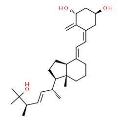 ChemSpider 2D Image | (1R,3S,5Z,7E,22E,24R)-9,10-Secoergosta-5,7,10,22-tetraene-1,3,25-triol | C28H44O3